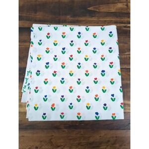 Fabric Hoffman California Fabrics 1 Yard x 42" white with multicolor Tulips